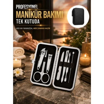 Evde Profesyonel Tırnak Bakımı İçin 7 Parça Premium Bakım Seti