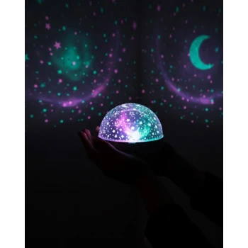 Fişli Yıldız Projektör Lamba Hoparlörlü Gece Işığı
