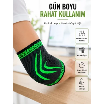Fitness Dirsekliği Kompresyonlu Dirsek Destekliği Tenisçi Dirseği Spor Koruyucu