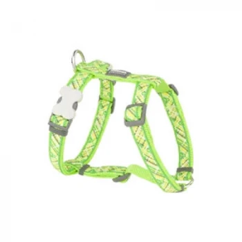 Flanno Desenli Lime Köpek Göğüs Tasması Large 25 Mm