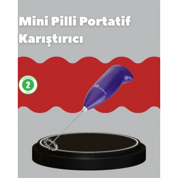 Frappe ve Cappuccino Maker – Taşınabilir Pilli Köpürtücü Mikser