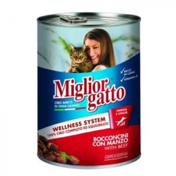 Gatto Biftekli Yetişkin Kedi Konservesi 405 Gr