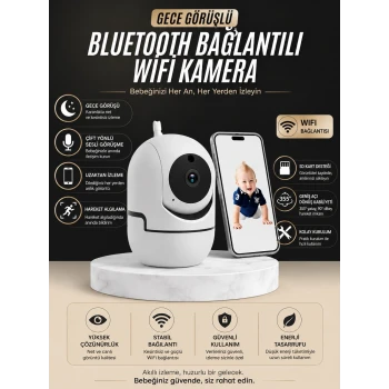 Gece Görüşlü Bebek Kamerası Telefondan Canlı Takip Özellikli