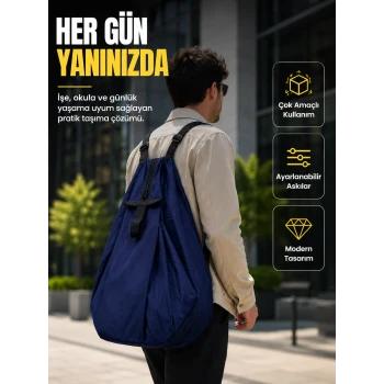 Geniş İç Hacimli Katlanabilir Çanta Pratik Taşıma Deneyimi Sunan Modern Tasarım