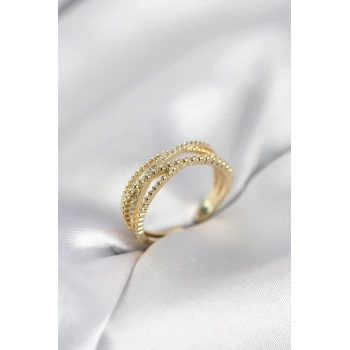 Gold Renk Sarmal Model Kadın Yüzük