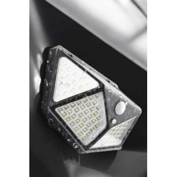 Güneş Enerjili Bahçe Aydınlatma Lambası Solar 100 Led Lamba