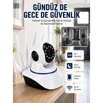 Güvenlik Kamerası Antenli Gece Görüşlü Sensörlü Harekete Duyarlı Yeni Nesil