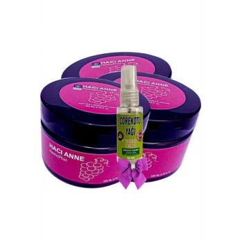 Hacı Anne Hemoplus Kremi 200 ml x 3 adet + Çörek Otu Yağı 30 ml