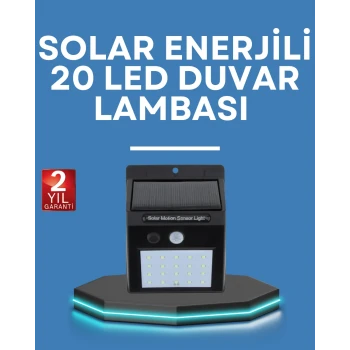 Hareket Algılamalı Solar LED Güvenlik Lambası