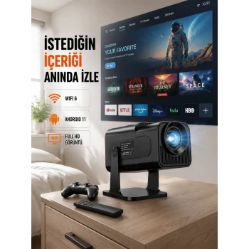 HCS350pro 1080P Full HD Taşınabilir Android Projektör Yeni Nesil