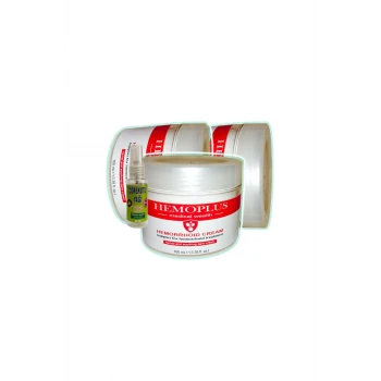 Hemoplus 3x100 ml Rahatlama Bakım Kremi + 30 ml Çörek Otu Yağı ile