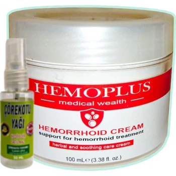 HEMOPLUS KREM 100 ML + ÇÖREK OTU YAĞI 30 ML