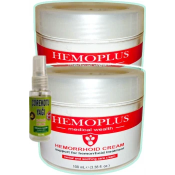 HEMOPLUS KREM 100 ML X 2 ADET + ÇÖREK OTU YAĞI 30 ML