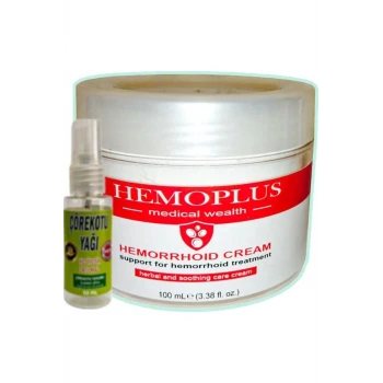 Hemoplus Krem 100 ml x 2 adet + Çörek Otu Yağı 30 ml