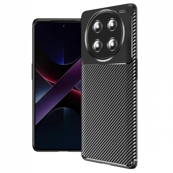Honor Magic 7 Lite Kılıf Auto Focus Karbon Kapak - Siyah