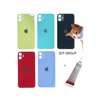 iPhone 11 Arka Batarya Pil Kapağı KIRMIZI (B7000 1