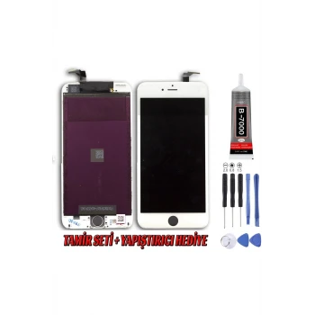 Iphone 6 Plus Lcd Ekran A Kalite Beyaz Montaj Kiti