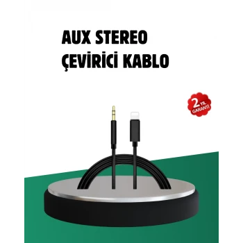 iPhone Uyumlu Lightning – 3.5mm Aux Adaptör Kablo Stereo Ses Aktarım