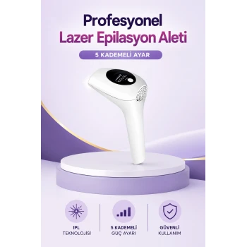 IPL Lazer Epilasyon Aleti 5 Kademeli Güç Ayarlı