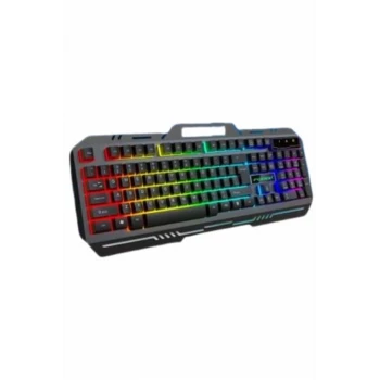Işıklı Oyuncu Q Klavye Mouse Seti Siyah Gaming Oyuncu Klavye