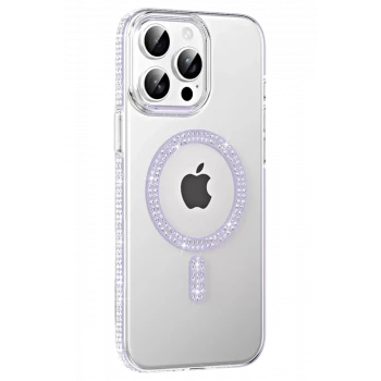 Joko Apple iPhone 14 Pro Max Move Taşlı Magsafe Kapak - Lila