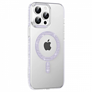 Joko Apple iPhone 14 Pro Max Move Taşlı Magsafe Kapak - Lila
