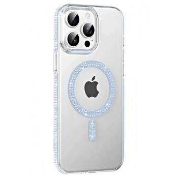 Joko Apple iPhone 14 Pro Max Move Taşlı Magsafe Kapak - Mavi