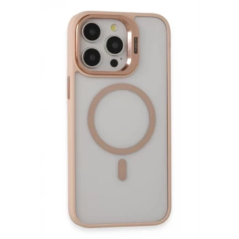 Joko Apple iPhone 15 Pro Max Kılıf Roblox Lens Magsafe Standlı Kapak - Pudra