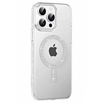 Joko Apple iPhone 15 Pro Max Move Taşlı Magsafe Kapak - Natural Grey