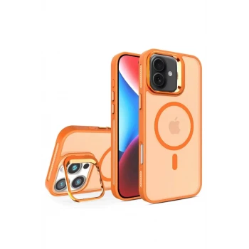 Joko Apple iPhone 16 Flet Lens Magsafe Kapak - Turuncu