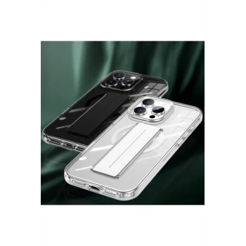 Joko Apple iPhone 16 Pro Max Kılıf Alfa Magsafe Standlı Kapak - Şeffaf