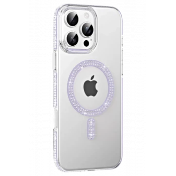 Joko Apple iPhone 16 Pro Max Move Taşlı Magsafe Kapak - Lila