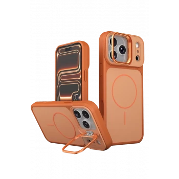 Joko Apple iPhone 17 Pro Max Pale Magsafe Standlı Kapak - Turuncu