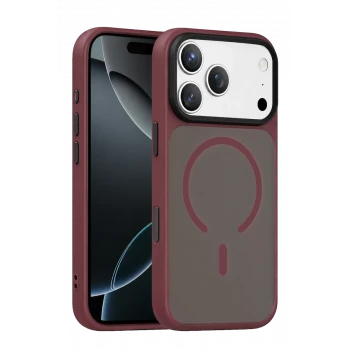 Joko Apple iPhone 18 Pro Megane Magsafe Kapak - Bordo