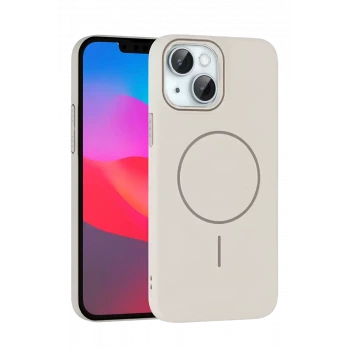 Joko Apple iPhone 15 Plus Broş Magsafe Kapak - Krem