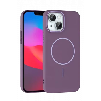 Joko Apple iPhone 15 Plus Broş Magsafe Kapak - Mor