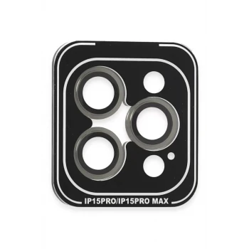 Joko Apple iPhone 15 Pro Max PVD Metal Kamera Lens - Gri