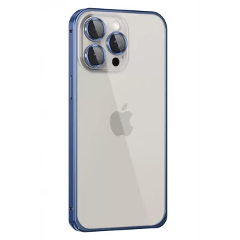 Joko Apple iPhone 15 Pro Metal Bumper Mat Kapak - Lacivert