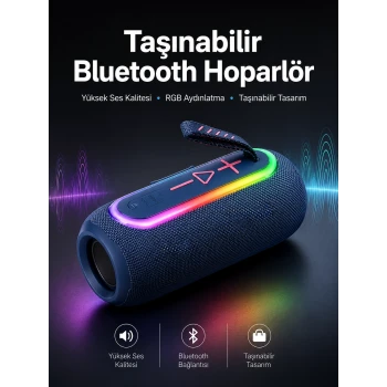 Kablosuz Bluetooth Hoparlör Uzun Pil Ömrü Taşınabilir