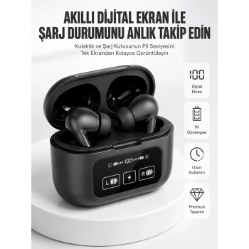 Kablosuz Bluetooth Kulaklık Pro Yeni Nesil Dokunmatik Kontrol