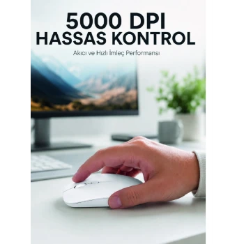 Kablosuz Bluetooth Oyuncu Mouse Sessiz Tıklama Ergonomik Wireless Fare