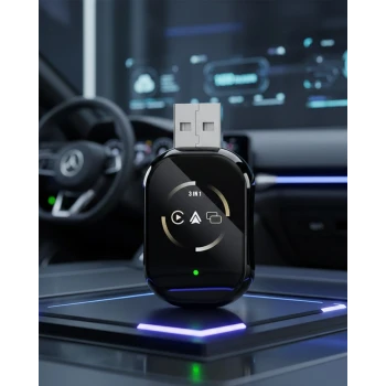 Kablosuz CarPlay ve Android Auto Adaptörü Tak Çalıştır Kullanım