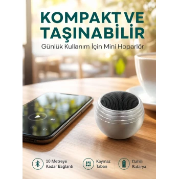 Kablosuz Mini Hoparlör Şarjlı TWS Destekli Kompakt Ses Sistemi Yeni Nesil