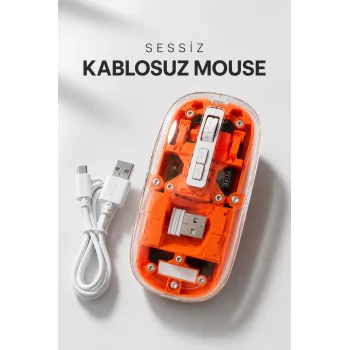 Kablosuz Mouse Fare 5.0 Bluetooth Bağlantılı USB Girişli