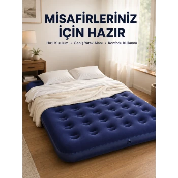 Kamp ve Festival İçin Şişirilebilir Yatak Çift Kişilik Sağlam Yapı