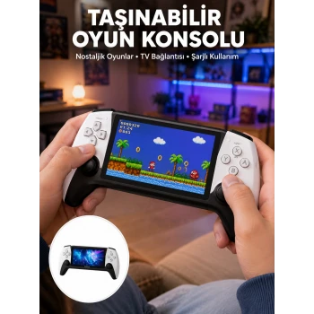 Kompakt ve Hafif Retro Oyun Konsolu 1000 Klasik Oyun Dahil