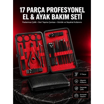 Kompakt ve Şık Tasarımlı 17 Parça Bakım Seti Yeni Nesil