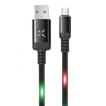 Konfulon DC09 Ses Duyarlı Işıklı Micro USB Kablo 1M 2A - Siyah