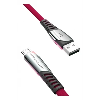 Konfulon DC16 Micro USB Kablo 1M 2.4A - Kırmızı