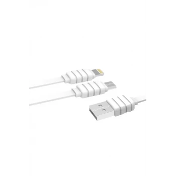 Konfulon S56 2in1 (Lightning-Micro USB) Kablo 1.2M 2.1A